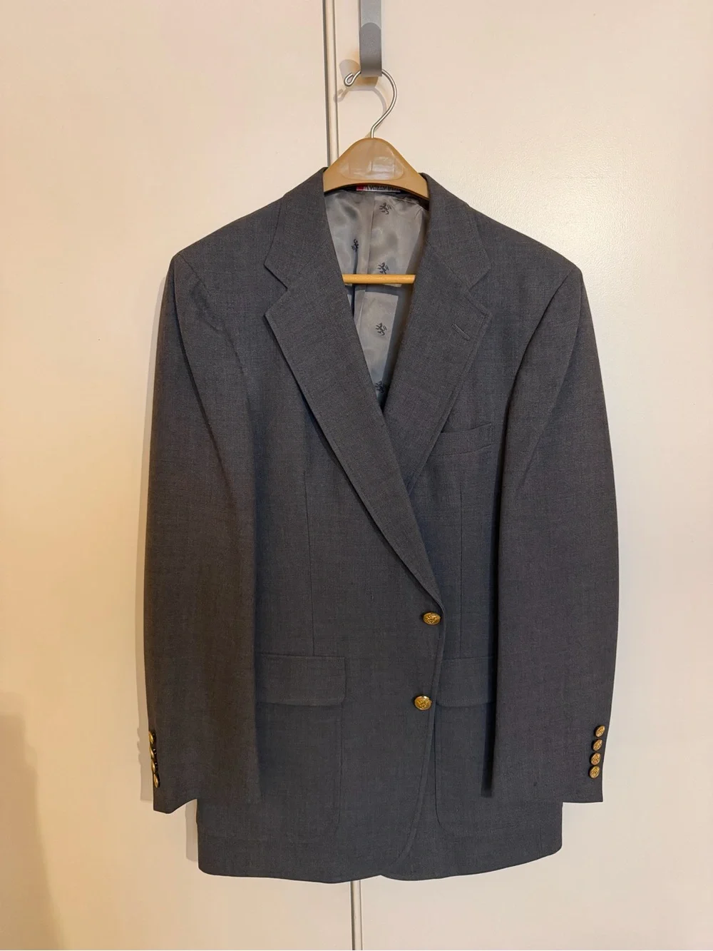 Austin Reed Men's Charcoal Gray Two-Button Blazer